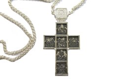 Крест иерейский "Двунадесятые праздники" с цепью, серебро