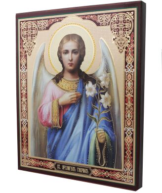 Иконы на деревянном планшете, лики в ассортименте: Архангел Гавриил