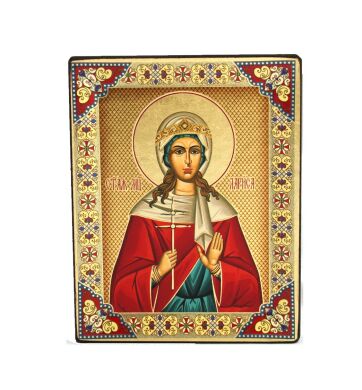 Греческая икона " Святая мученица Лариса" 13х10