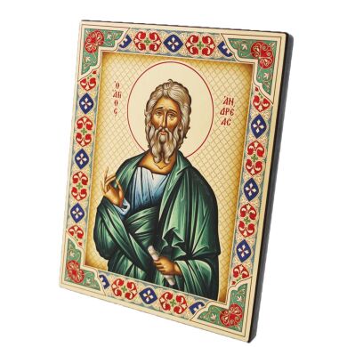 Греческая икона " Святой апостол Андрей Первозванный" 29х23