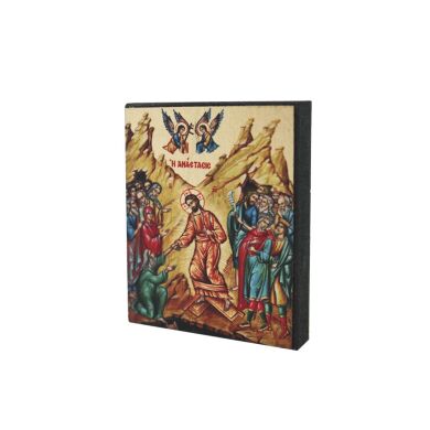 Грецька ікона на магніті "Зіслання Христа в пекло" 5X6, Господь "Сошествие Христа в ад", 5х6