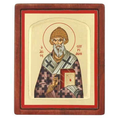 Греческая икона "Святитель Спиридон Тримифунтский" E 710 21X17