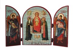 Складень тройной, под старину: Богородица "Киево-Печерская"