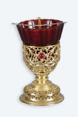 Лампада напрестольная ажурная (золочение), Софрино