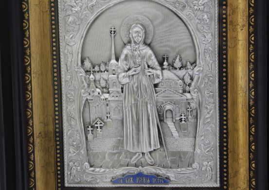 Икона Ксения Петербургская (серебрение)