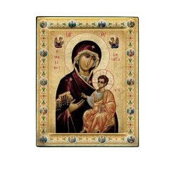 Греческая икона Божией Матери "Иверская" 13х10