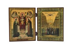 Складень двойной, икона под старину Богородица "Киево-Печерская"